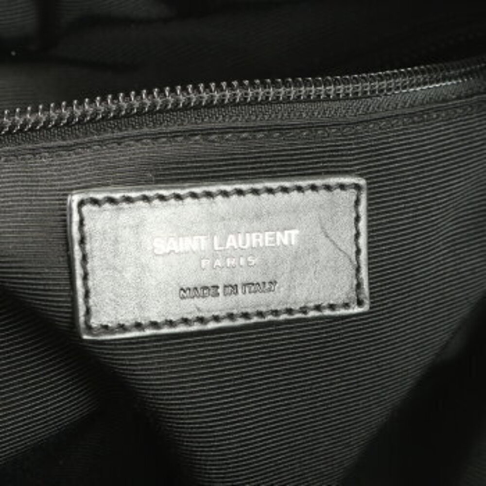 Saint Laurent canvas bag shoulder leather backpack Paris document business - Picture 14 of 14